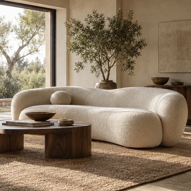 Warm editorial furniture showroom